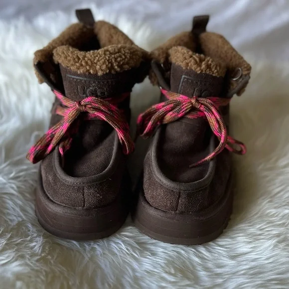 UGG Women's Funkarra Cabin Cuff Boots Chocolate Brown - Picture 2 of 6